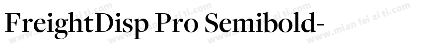 FreightDisp Pro Semibold字体转换